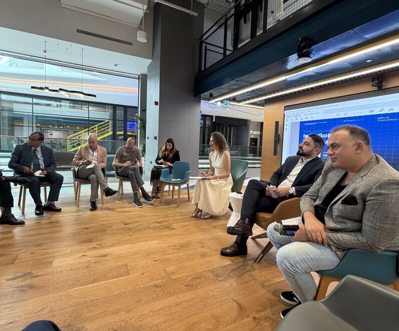 AI TownSquare Dubai session — participants in dialogue at DIFC